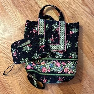 Vera Bradley New Hope Lily of the Valley backpack and wrist wallet - Retired